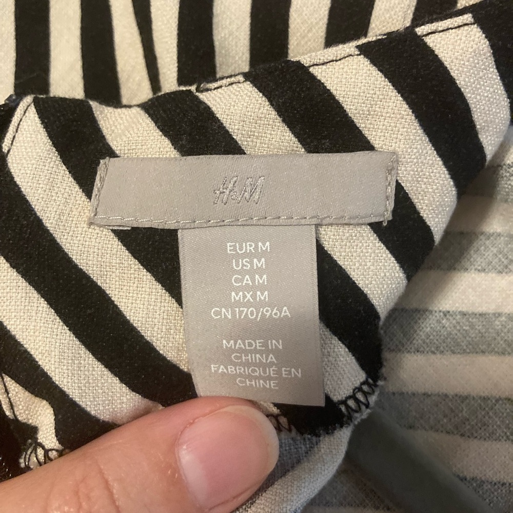H&M Black and White Striped Dress with Dolman Sleeves - Picture 5 of 7
